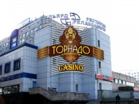 Эскиз рекламного оформления казино "Торнадо". г. Минск, пр. Победителей