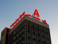 Накрышная установка " Альфа банк". г. Минск. Совместная работа с компанией "Колор ЭКСПРЕСС", 2016г.